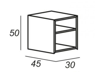 Шкафчик подвесной Cezares 30x50 Frassino scuro Space 55036